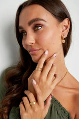 Prstan večplasten - zlate barve - HeyGirl.si