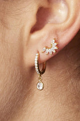 Piercing za uho angelska krila - v zlati barvi