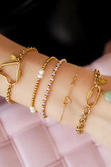 Zlata zapestnica iz nerjavečega jekla - HeyGirl.si