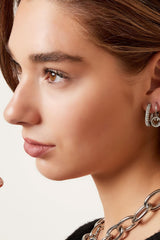 Obročasti uhani v kombinaciji s cirkoni