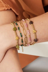 Zapestnica s srčki in kamenčki - HeyGirl.si