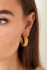 Uhani - Baguette v zlati barvi - HeyGirl.si