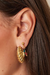 Uhani - Baguette v zlati barvi - HeyGirl.si