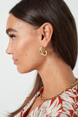 Srebrni elegantni uhani v obliki polmeseca