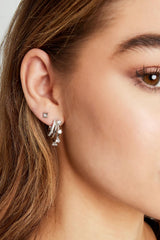 Uhani zvezdice - srebrna barva - HeyGirl.si