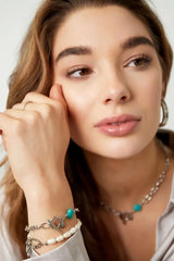 Zapestnica z deteljico iz naravnega kamna - HeyGirl.si