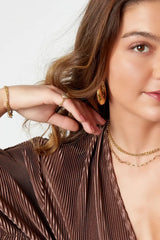 Široka zapestnica v zlati barvi - HeyGirl.si