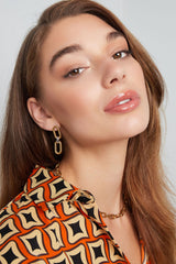 Uhani z podaljšanimi verižicami - srebrni