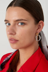 Uhani s prepletenim vzorcem - srebrni