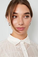 Uhani v srebrni barvi bubble