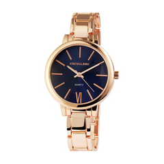 Ženska ročna ura - Excellanc, rose gold/modra
