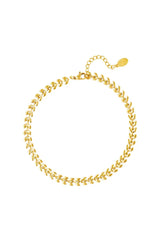 Zapestnica za nogo - listje v zlati barvi - HeyGirl.si