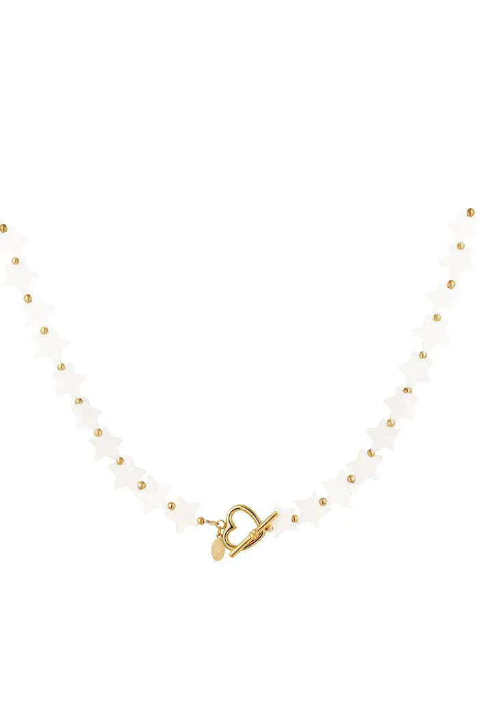 Verižica z zvezdicami iz morske školjke - HeyGirl.si