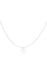 Verižica - cvetlična školjka v srebrni barvi - HeyGirl.si