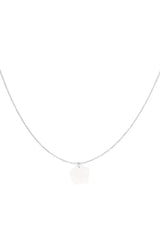 Verižica - cvetlična školjka v srebrni barvi - HeyGirl.si