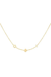 Verižica z rožami v zlati barvi - HeyGirl.si