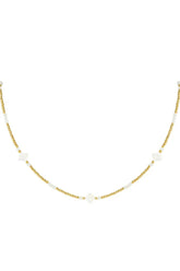 Verižica iz perl in z deteljicami - HeyGirl.si