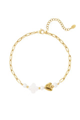 Zapestnica za nogo z obeski - zlata barva - HeyGirl.si