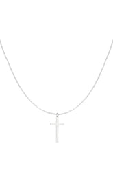 Verižica s križem v srebrni barvi - HeyGirl.si
