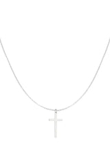 Verižica s križem v srebrni barvi - HeyGirl.si