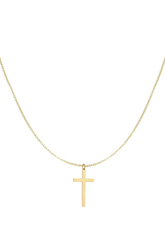 Verižica s križem v zlati barvi - HeyGirl.si