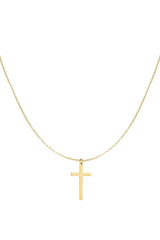 Verižica s križem v zlati barvi - HeyGirl.si