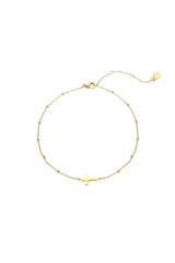 Zapestnica s križem v zlati barvi - HeyGirl.si