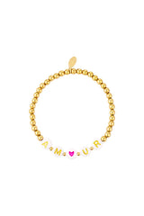 Zapestnica Amur iz zlatih kroglic in nerjavečega jekla - HeyGirl.si