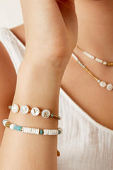 Zapestnica LOVE v zlato - pisani barvi - HeyGirl.si