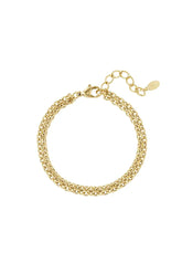 Široka zapestnica v zlati barvi - HeyGirl.si