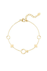 Zapestnica z deteljicami v zlati barvi - HeyGirl.si