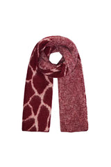 Šal, vzorec Žirafe, v rdeči barvi