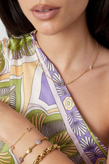 Verižica s kvadratnimi kamenčki - HeyGirl.si