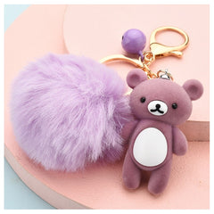 Obesek za ključe - Medvedek, lila - HeyGirl.si
