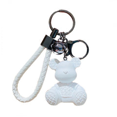 Obesek za ključe - Medvedek, bela barva - HeyGirl.si