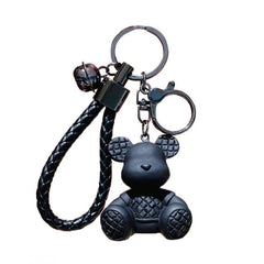 Obesek za ključe - Medvedek, črna barva - HeyGirl.si