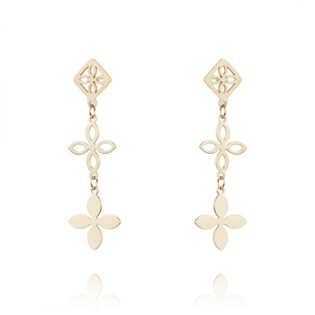 Uhani viseči zlati - HeyGirl.si