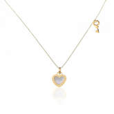 Verižica v zlati barvi s srčkom in ključem - HeyGirl.si