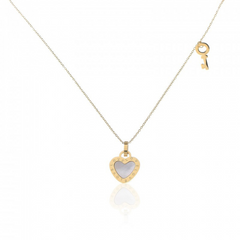 Verižica v zlati barvi s srčkom in ključem - HeyGirl.si