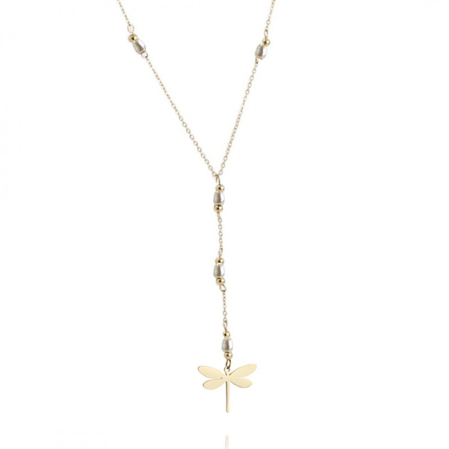 Verižica v zlati barvi kačji pastir - HeyGirl.si