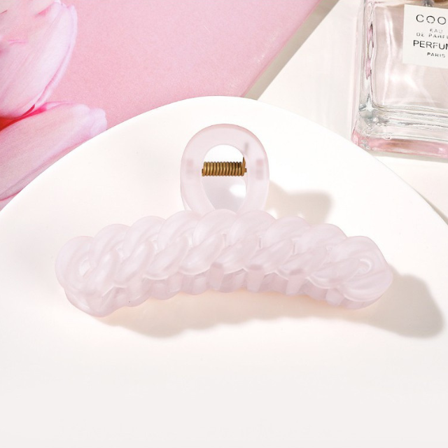 Sponka za lase - pletena roza - HeyGirl.si