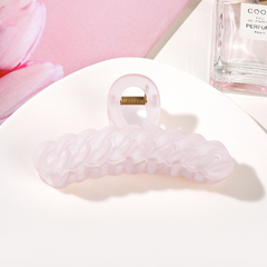 Sponka za lase - pletena roza - HeyGirl.si